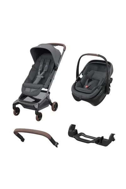 MAXİ-COSİ Zero-G Led Işıklı Şarj Üniteli En Hafif Premium Travel Sistem Bebek Arabası Graphite